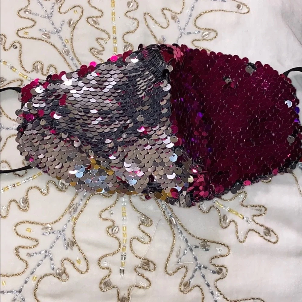 2 Tone Flip‎ Flop Sequin Face Mask
